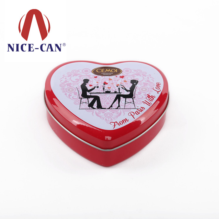 心形巧克力铁盒定制 心形巧克力铁盒定制